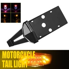 Universal Dirt Bike LED Rear Fender Turn Signal Brake Tail Light Smoke Amber Red