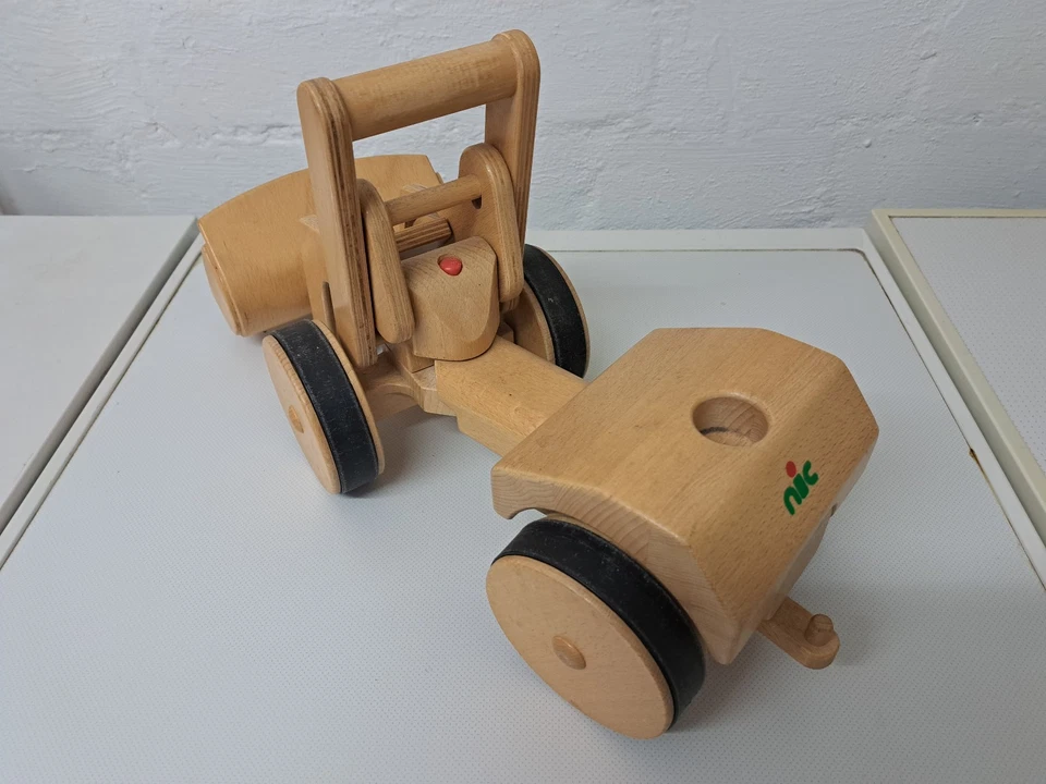 NIC 1875 Creamobil Radlader Schaufellader Holz Buche 49x18,5x25cm vollbeweglich - Bild 3 von 3