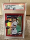 2021 Panini Donruss - Variation Aaron Judge #182 Holo Red Throwing Yankees PSA 9