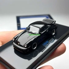 GB AUTOart 1:64 911 930 TURBO Black Bird Mid Night Sports Model Car ABS 