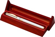 Kyocera Ceramic Ball Water Based Wooden Ballpoint Pen Silver