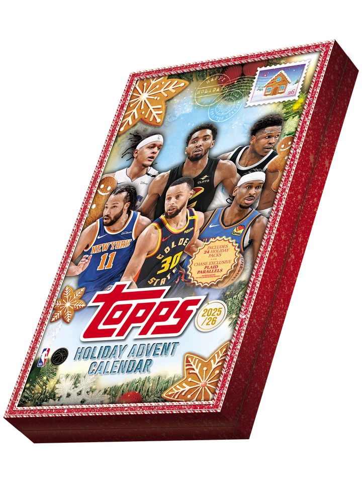 2025-26 TOPPS HOLIDAY ADVENT COUNTDOWN CALENDAR BOX NBA Basketball 96 Cards New