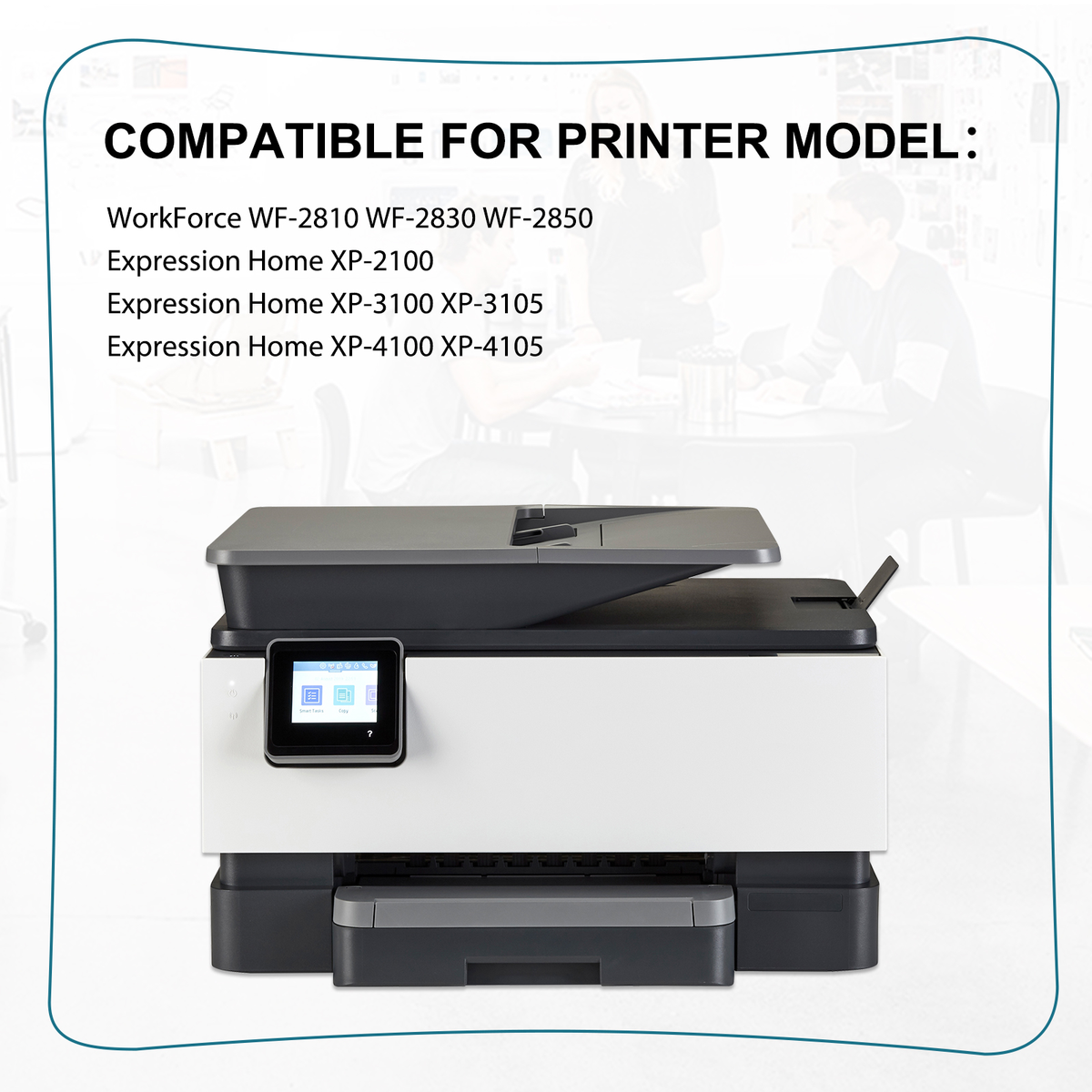 T603 603XL. Cartuccia di inchiostro ricaricabile con chip di reset automatico for Epson XP-2100 XP-2105 XP-3100 XP-3105 XP-4100 XP-4105 WF-2810 2830 (Color : Cartridge with chip