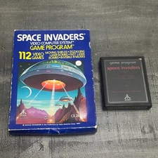 1980 Space Invaders Game Cartridge for Atari 2600 w/Box