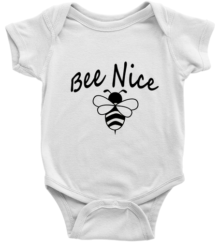 Bee Nice Toddler Kids Boy Tee T-Shirt Infant Baby Bodysuit Clothes Kindness Bee - Picture 14 of 36