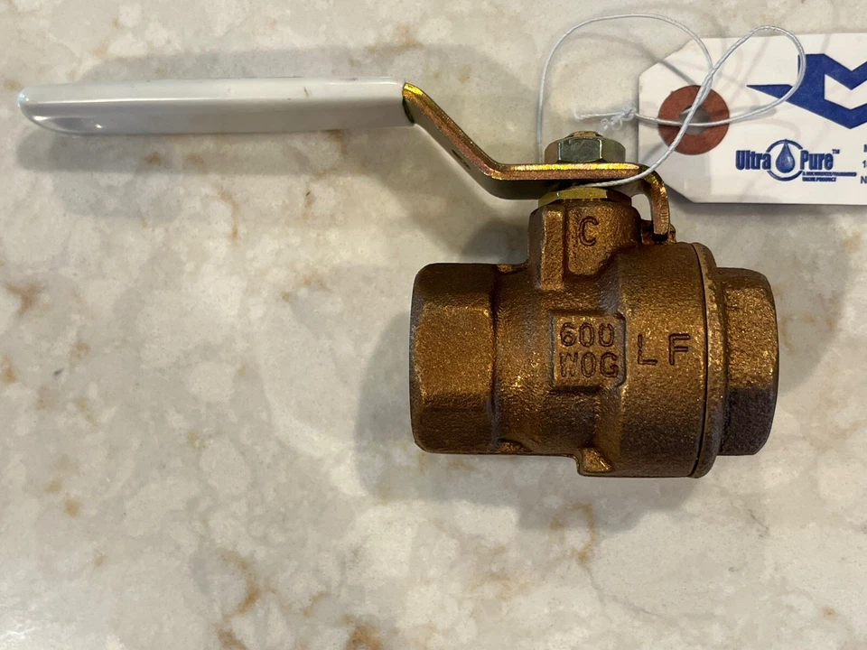 3/4" FNPT Lead-Free Bronze Full-Port Ball Valve, 600 WOG, 150 WSP, MADE IN USA - Image 3 of 4