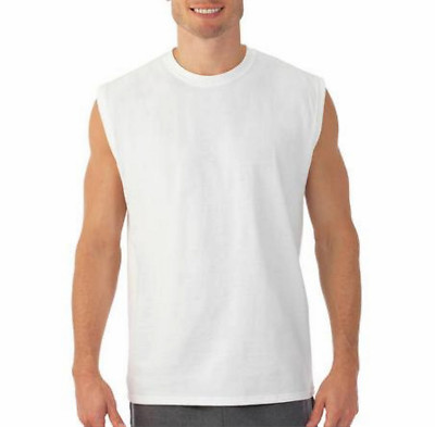 Mens Cotton Sleeveless T Shirt Tank Solid Blank Hot Summer Gym Cool Comfort US