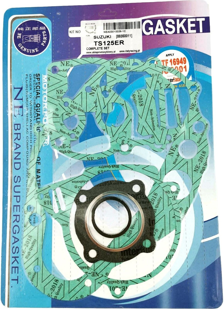 Motorcycle engine complete gasket set for SUZUKI TS 125 ER