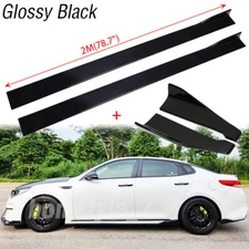 For Kia Optima &K5 78.7" Side Skirt Splitter Lip + Rear Bumper Diffuser Canard