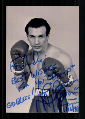 Ray Mancini Amerikanischer Boxer Box Weltmeister  Original Signiert + A 237737