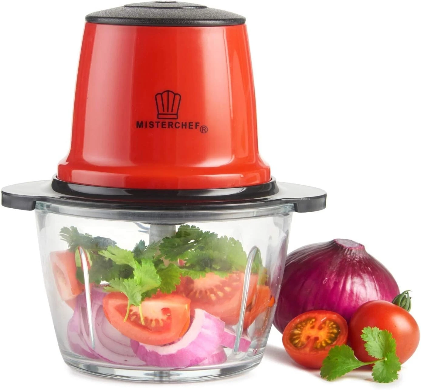 Mini Chopper MisterChef Mini Blender Food Processor Red 1.5L (New-Please Read)
Opens in a new window