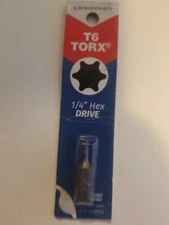 Best Way ToolsT6 T7 T9 T10 T15 T20 T25 Hex Screwdriver Bit  1/4 in. Dia. x 1 in.