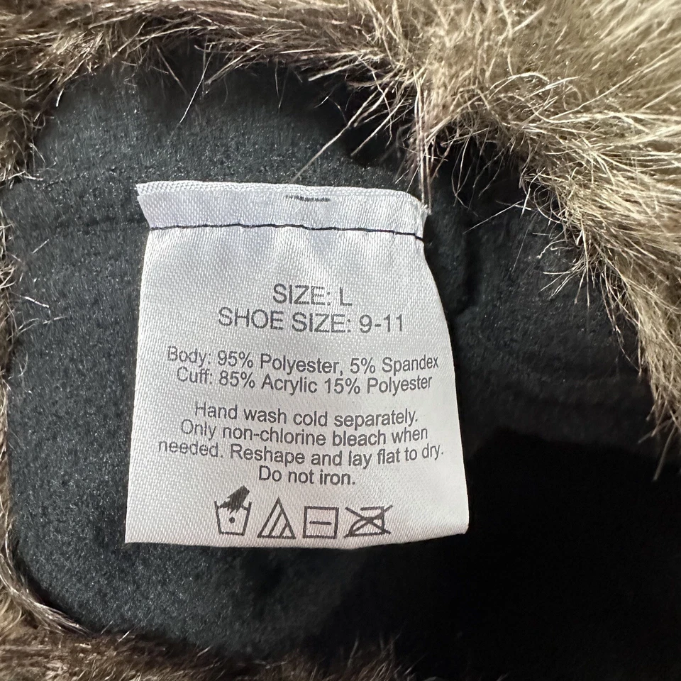 Calcetines Capelli Bota Forro Lluvia Nieve Negro Marrón Puño de Piel Sintética 9-11 Foto 3 de 4