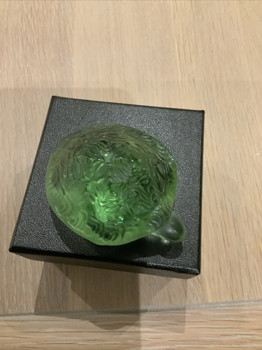 LALIQUE CRYSTAL SIDONIE TURTLE GREEN / VERT #1214500 BRAND NEW BOXED FRENCH - Picture 3 of 10