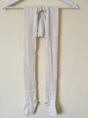 Collant blanc épais fille 8-10 ans - Photo 1/4