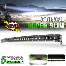 Roof 50" CURVED LED Light Bar Spot Flood Combo Driving Offroad For Truck SUV 52"