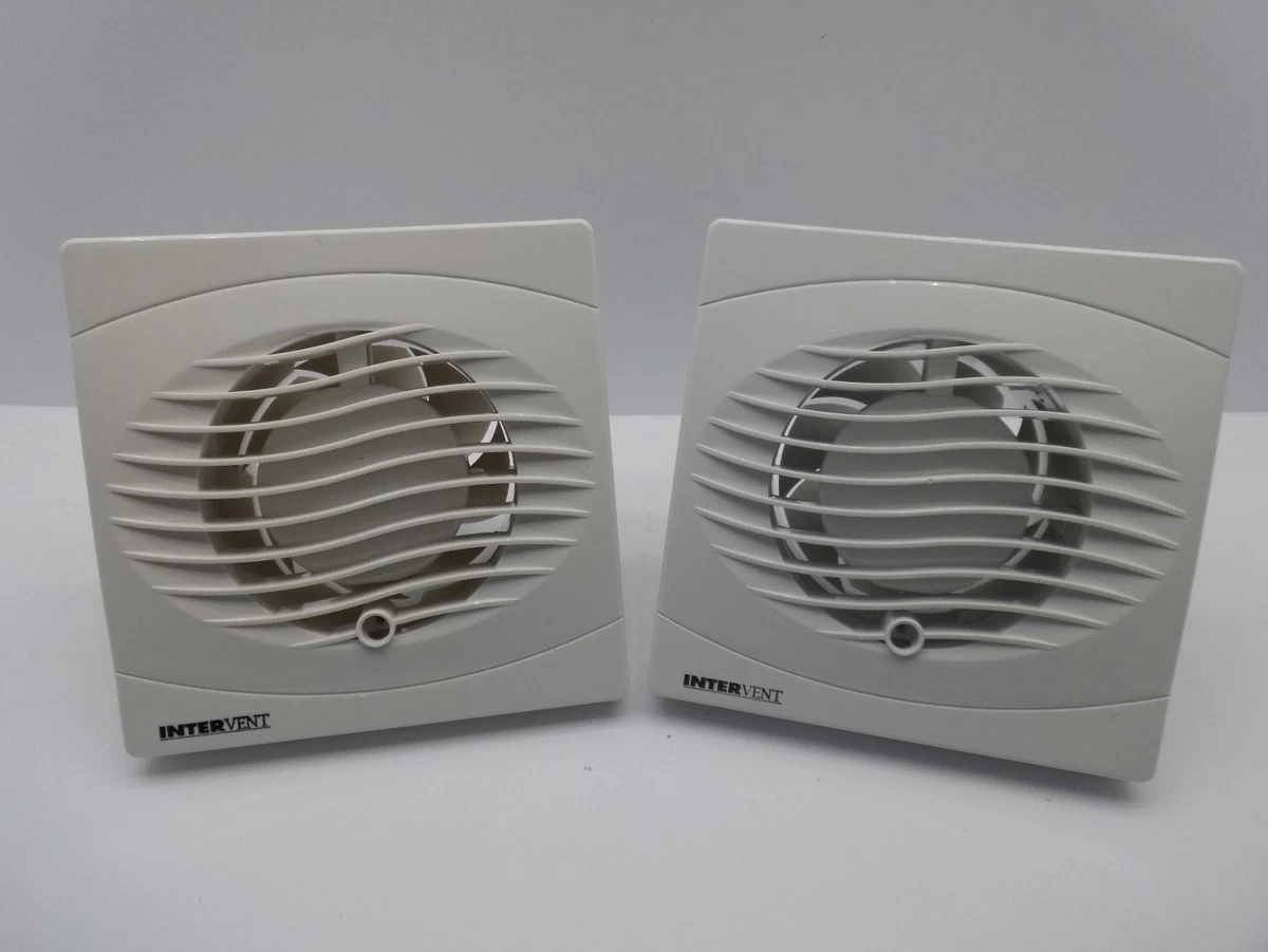 INTERVENT 4u0026#034; 100mm STANDARD, TIMER EXTRACTOR FAN BATHROOM, TOILET,  KITCHEN WHITE | eBay