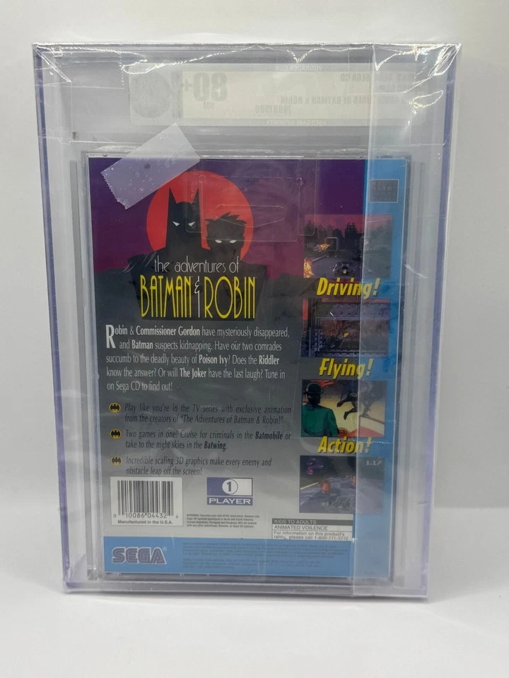 1995 Adventures Of Batman & Robin (Sega CD) VGA 80+ NEW Factory Sealed NEAR MINT - Image 2 of 2