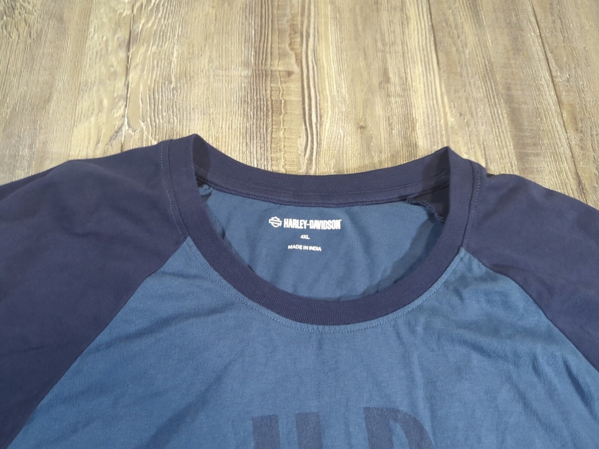 数量限定【Harley Davidson】Men's Vintage Spirit Raglan Tee Men's Vintage Spirit Raglan Tee - Colorblock - Grey Heather