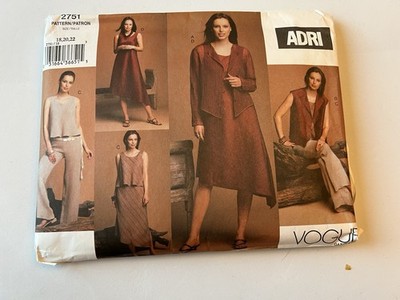 Vogue 2751 Adri Capsule Wardrobe Pattern Size 18-20-22 Dress Jacket Pants UNCUT