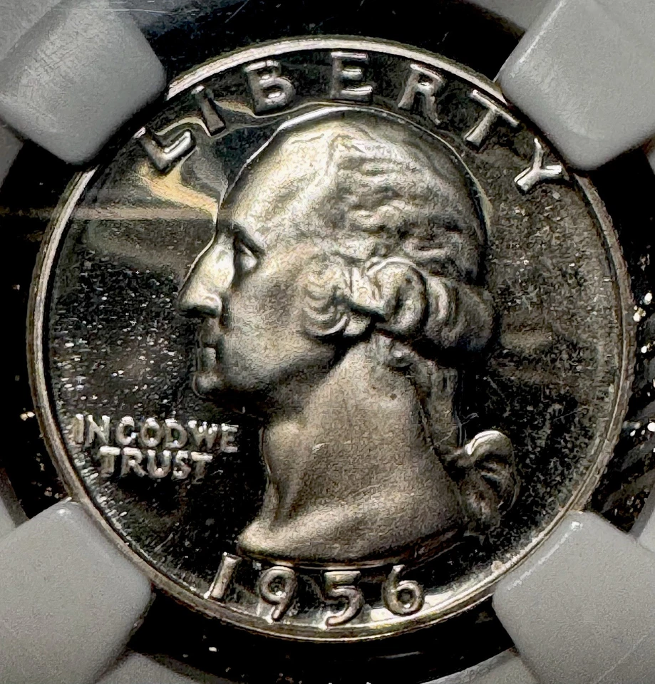 1956 washington quarter proof 57 NGC Star - Image 2 of 4