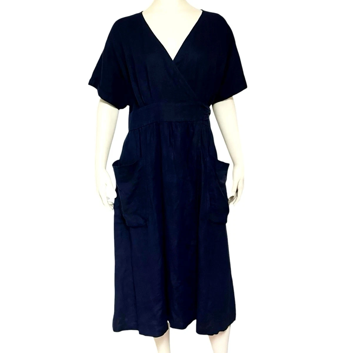 Linen Plus Size Wrap Dresses for sale | eBay
