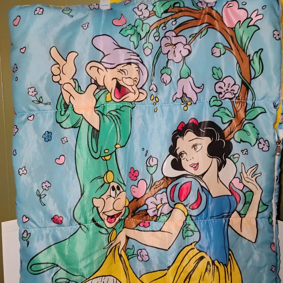 SACO DE DORMIR BLANCO COMO LA NIEVE de colección Seven Dwarfs Disney World niños jóvenes 57x30 Foto 4 de 4