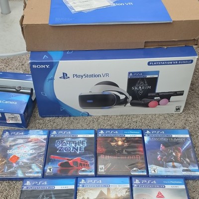 Sony PlayStation VR Headset Bundle w/ Camera Move Aim Skyrim VR 120Hz 100°
