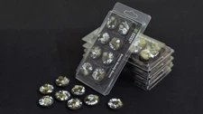 Gamers Grass Battle Ready Bases: Winter Round 32mm (x8) New Free Shipping USA