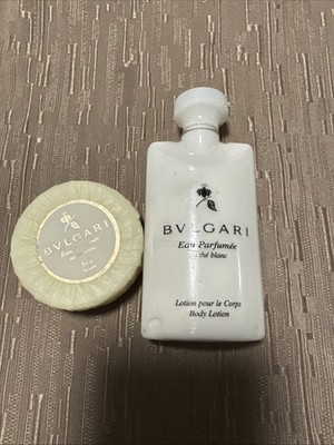 *LOT /2 Bvlgari Eau Parfumee au the blanc Body Lotion 2.5oz~Bar Soap 1.7oz #2