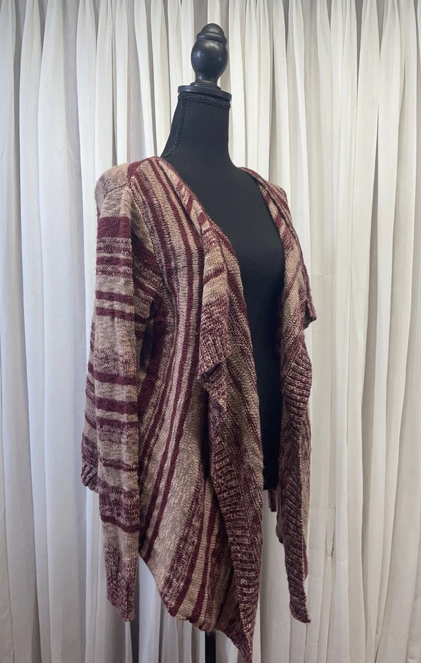 Кардиган Charlotte Russe асимметричный спереди размер L | свитер многослойный с открытой драпировкой - Изображение 3 из 4