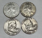 Lot # 1158 - Franklin Half Dollar - 90% Silver - 2.00 Face - Unknown Grade