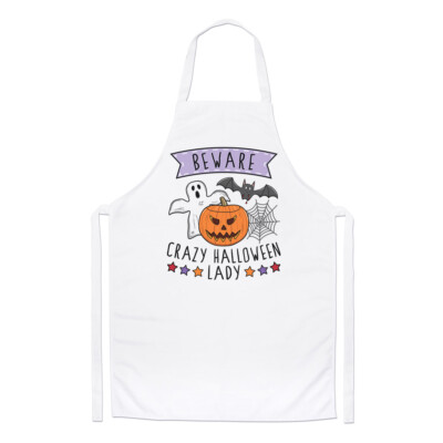 Vorsicht verrückte Halloween Dame Koch Schürze Mama Muttertag lustig Kochen