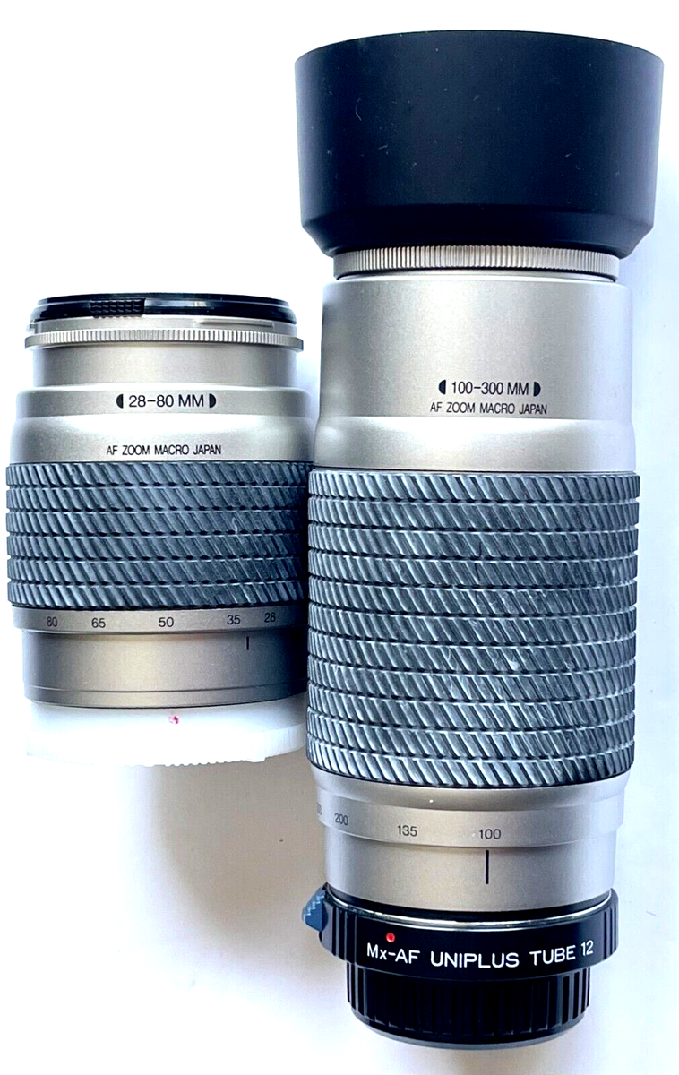 EXCELLENT SET OF TOKINA AF 100-300mm ZOOM LENS AND TOKINA AF 28