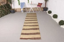 Oushak Rug, 2.5x9.4 ft Runner Rug, Turkish Rugs, Vintage Rugs, Anatolian Rug