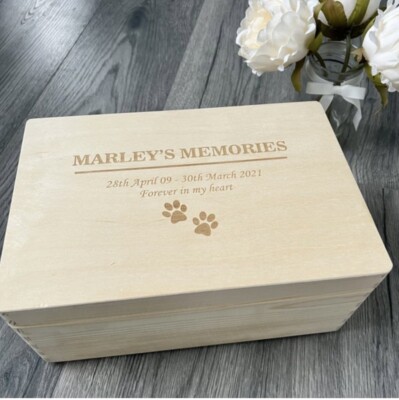 Haustier Denkmal Personalisierte Erinnerungsbox Asche Andenken Erinnerung Katze Hund Verlust