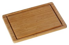 WMF Schneidebrett Holzbrett Schneideunterlage mit Saftrille Bambus 38x25 cm