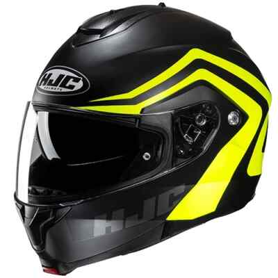 CASCO HELMET MOTO MODULARE HJC C91N NEPOS MC3HSF NERO GIALLO TAGLIA xxl