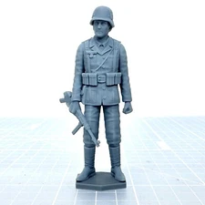 World War 2 German Toy Soldier w Sub Machine Gun Military Resin 1/32 WW2 Figure