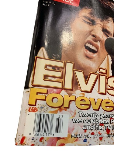 TV Guide August 16-22 1997 Elvis Forever 1 of 4 Cover White Suit Singing Presley - Picture 3 of 7