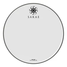 Sakae Smooth White Ambassador Bass Drum Logo Head 18"