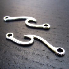 Ocean Wave Charms - 33mm Antiqued Silver Plated Pendants C0516 - 10, 20 Or 50PCs