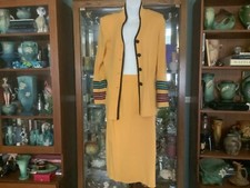 Vintage Lillie Rubin wool-blend suit Mustard yellow Size 8, wonderful, CLASSIC