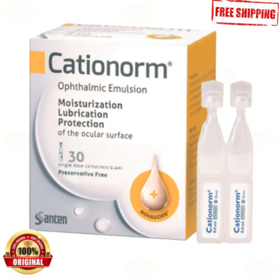 1 X Cationorm Emulsion Augentropfen Trockene Augen Für Kontaktlinsen 30x0.4ml