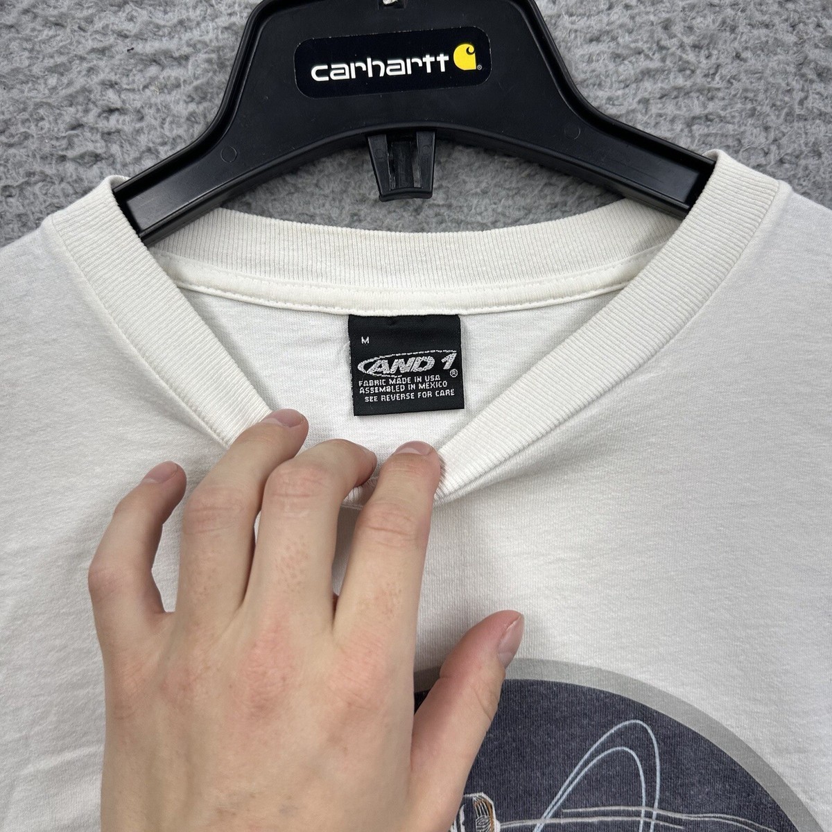 Vintage AND1 T-Shirt Y2K 2000s White Jumpman Short Sleeve Baggy