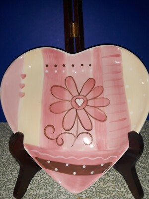 Heart Shaped Candy, Trinket, Snack, Desert Tray...Ceramic... Very Cute