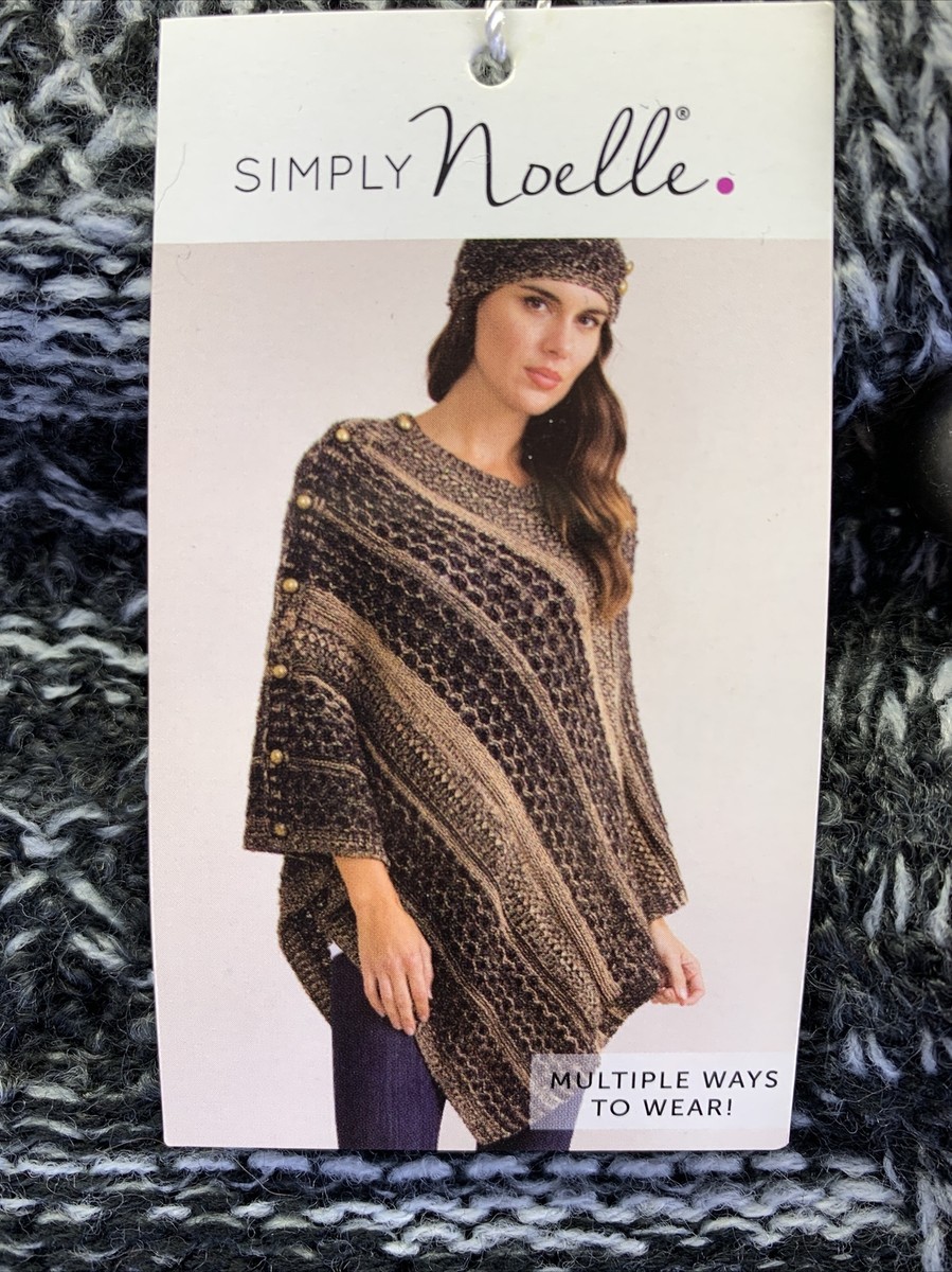 Simply Noelle Steel Gray Knit Versatile Wrap Womens OS NWT-6742 | eBay