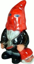 Garden Gnome executioner  Reaper... dwarf with head in hand     Made in Germany