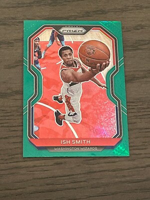 2020-21 Panini Prizm Green Prizm Ish Smith #37 Washington Wizards