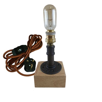 Metallpfeife E27 kleine Tisch Schreibtisch Lampe Haus Bett Beistell Nacht Leselicht mit Birne
